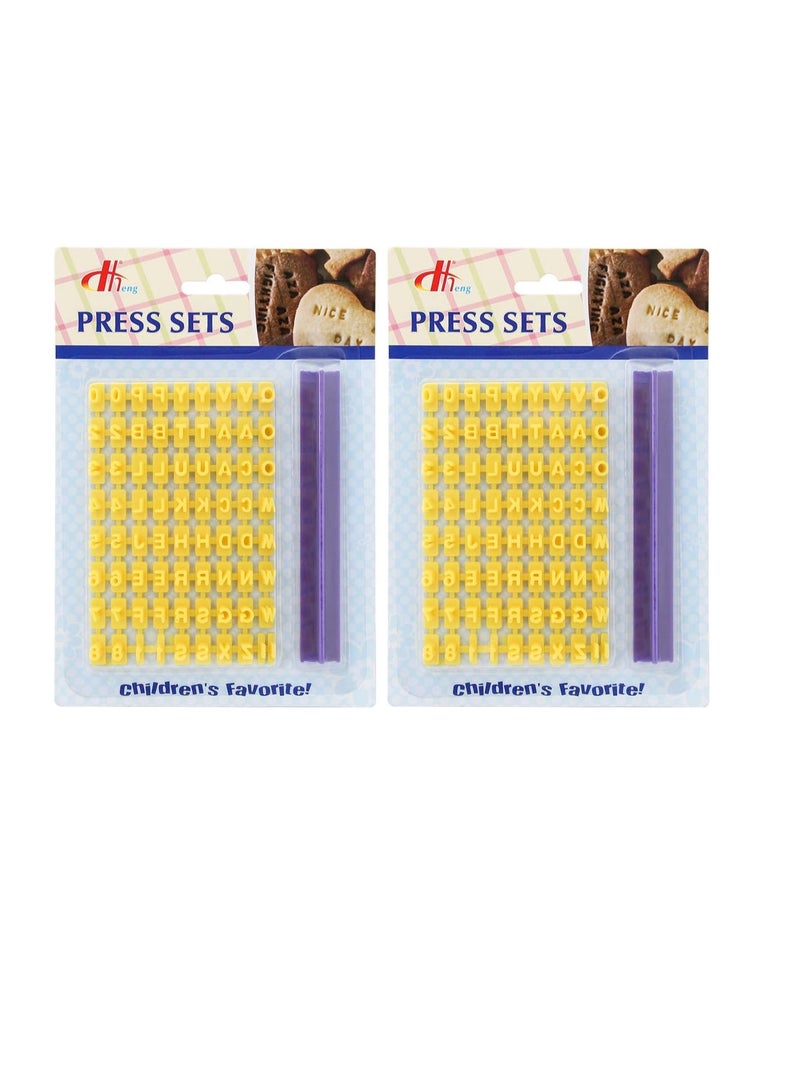 TOOL GADGET Cookie Stamps, 2 Pack Number Alphabet Stamps for Cookie, Biscuit, Fondant  - Image 1