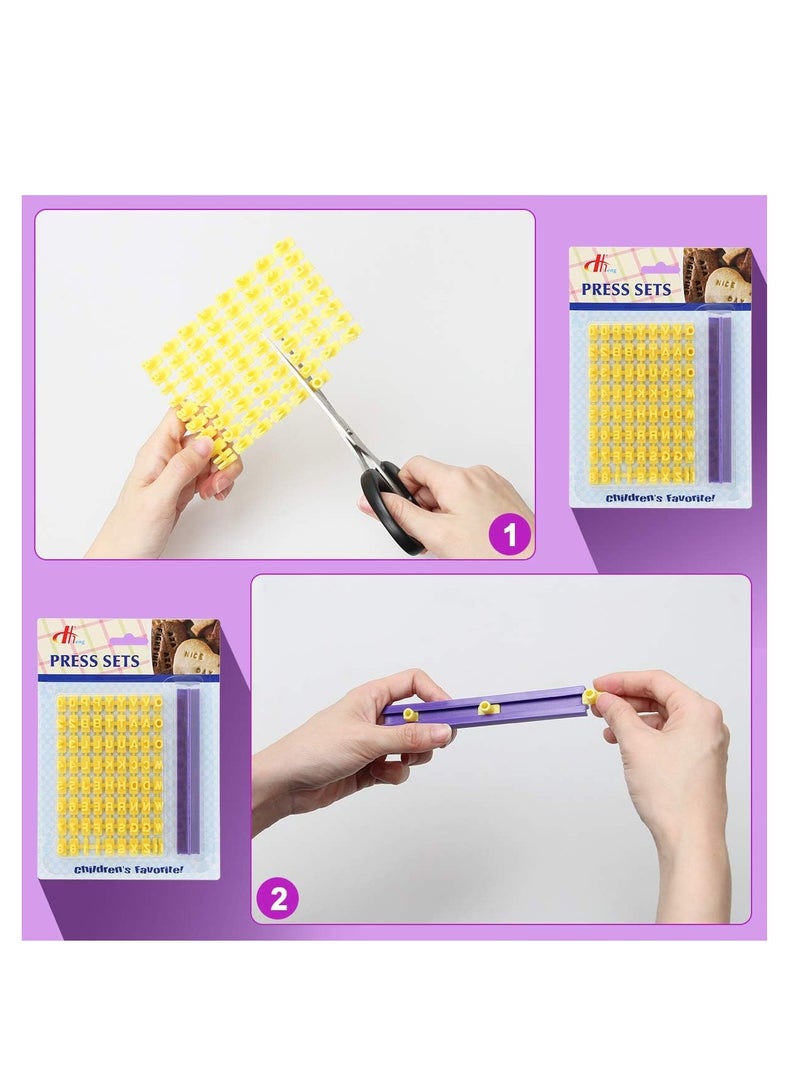 TOOL GADGET Cookie Stamps, 2 Pack Number Alphabet Stamps for Cookie, Biscuit, Fondant  - Image 5