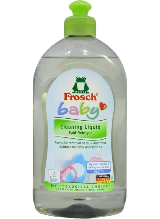 Frosch سائل غسل الصحون للأطفال 500 مل - تنظيف لطيف لزجاجات الأطفال والأدوات، مضاد للحساسية ومختبر جلدياً - Image 4