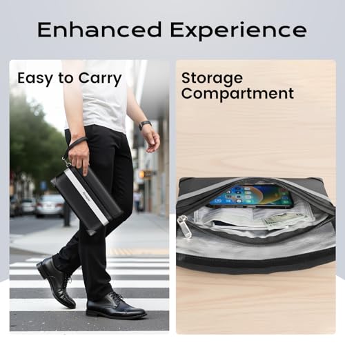 Rynapac Fireproof Money Bag Upgraded 4200°F, 11”x 6.2” Waterproof money bags with zipper for Travel/Office/Home, Small Fireproof Safe Pouch, Built-in 11 storage pockets for Phone, Cash, Passport, Card - Image 5