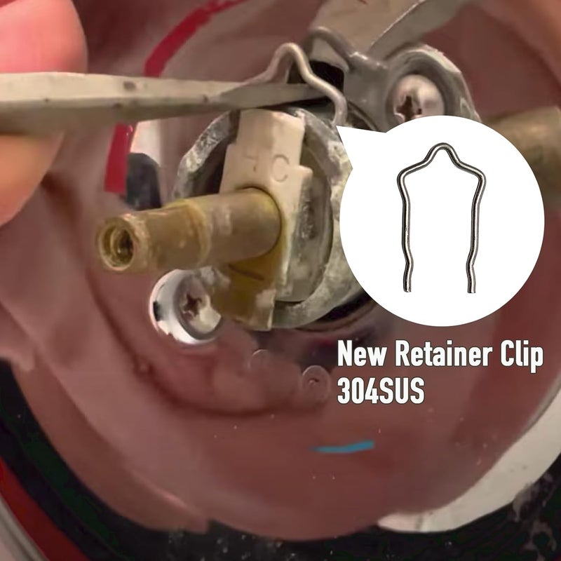 Welvzen Replacement for 109113/116653 Upgraded Metal Adapter, Shower Handle Replacement Parts for Bathtub Faucet Valve Repair Kit with Retaining Clips for 1222 Cartridge Replacement Rebuild - Image 3