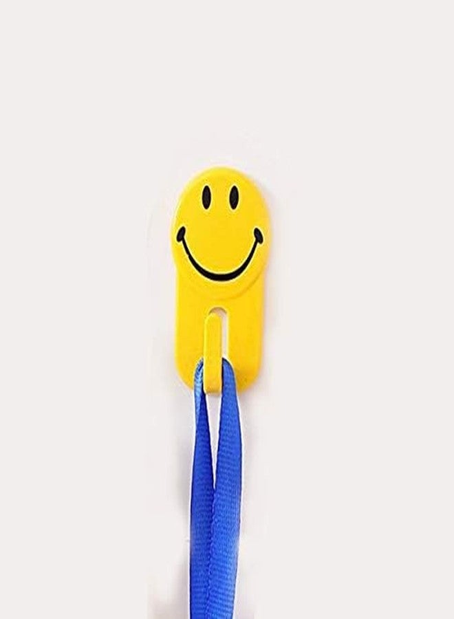 FORKLS Self-Adhesive Smiley Face Hooks | Lightweight & Functional Hooks with 1 Kg Load Capacity | No Drilling Required, Reusable & Space-Saving for Home & Office - 6 Piece (Multicolor) - Image 5