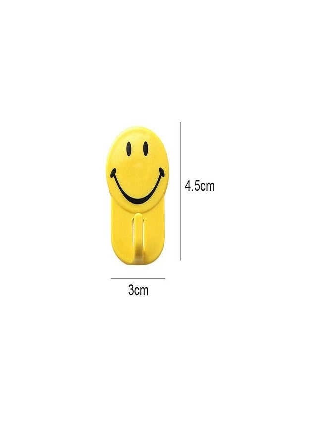 FORKLS Self-Adhesive Smiley Face Hooks | Lightweight & Functional Hooks with 1 Kg Load Capacity | No Drilling Required, Reusable & Space-Saving for Home & Office - 6 Piece (Multicolor) - Image 2