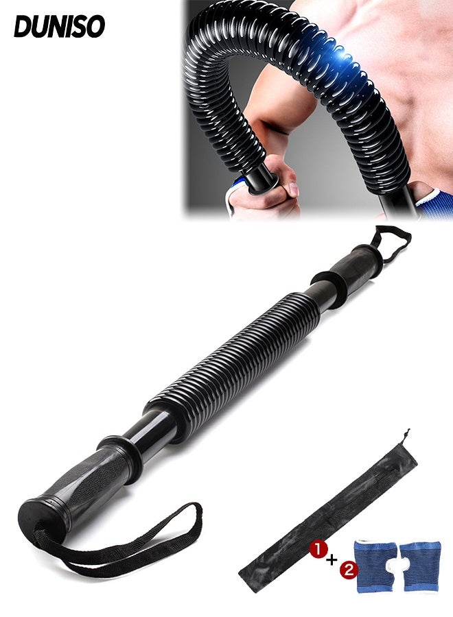 DUNISO 20KG Power Twister Bar，Upper Body Strength Training Bar,Portable Arm Strength Equipment with Gloves and Carry Bag，for Strengthening Chest Workout, Shoulders, Biceps, Arms - Image 1