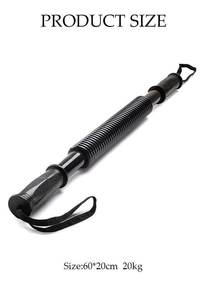 DUNISO 20KG Power Twister Bar，Upper Body Strength Training Bar,Portable Arm Strength Equipment with Gloves and Carry Bag，for Strengthening Chest Workout, Shoulders, Biceps, Arms - Image 2