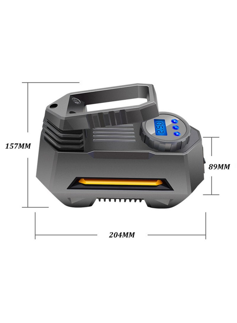 Portable Air Compressor Tire Inflator Car Tire Pump With Digital Pressure Gauge (150 Psi 12V Dc), Bright Emergency Flashlight - Image 4