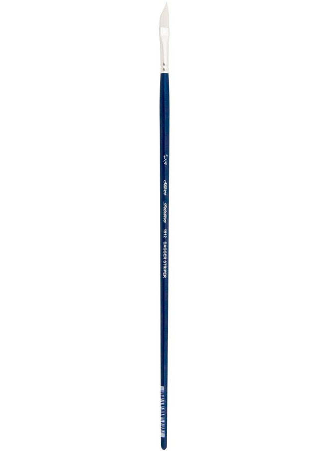 Silver Brush Limited - 19121/4 Bristlon Ribbon Striper Brush For Acrylic And Oil Paintings, Size 1/4 Inch, Long Handle - Image 1
