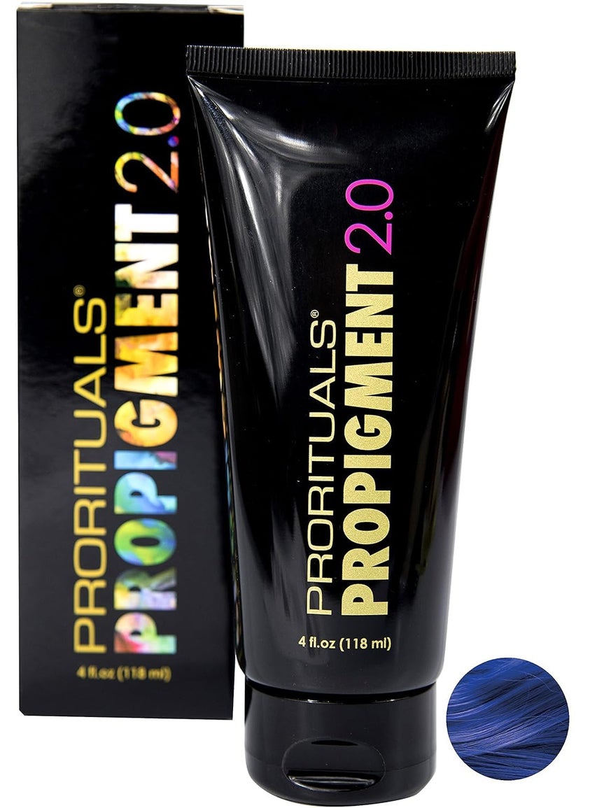 Prorituals - Prorituals ProPigment 2.0 - Professional Hair Color Dye- Blue Hair Dye Permanent, Vibrant Color - Imparts a Rich Shine Leaving Your Hair Feeling Soft and Silky, Blue, 4oz - Image 1