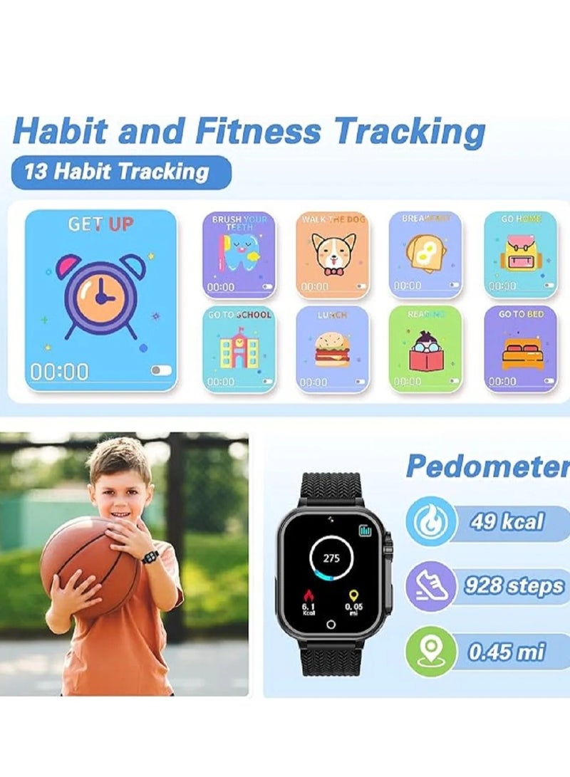 Children's Smart Watch 32 Games, 1.69 Inch HD Camera Music Video Pedometer Audio Book Alarm Clock Smartwatch Boy Girl Gift for 4-12 Years - Image 3
