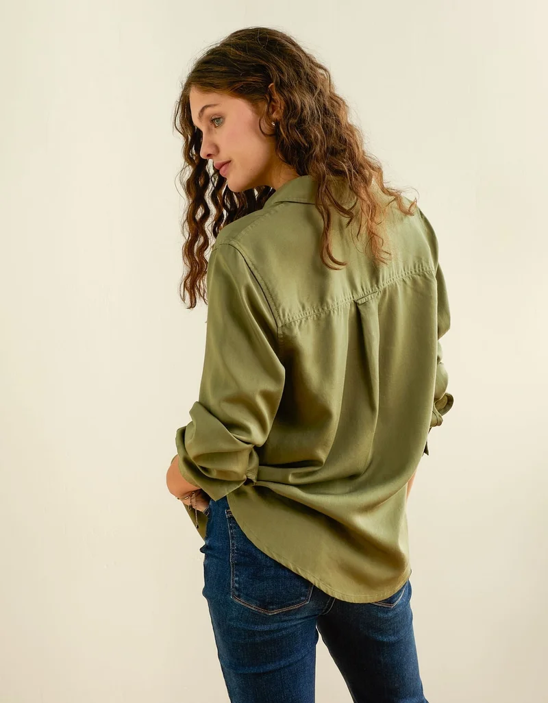 American Eagle AE Bestie Button-Up Shirt