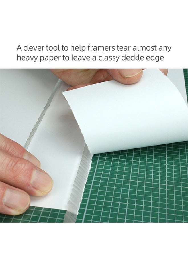 كارتوجيفز أداة تمزيق حواف الورق ديكل – طول 30 سم – أكريليك شفاف بسُمك 4 مم لعمل الحواف الخشنة - Image 2