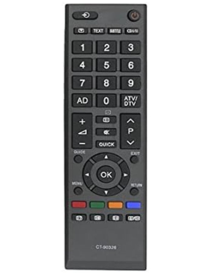 121AV - Replacement Remote Control CT-90326 fit for Toshiba 42AV635d 26SL738b 26SL738f 32CV711b 32SL738b 42SL738b 22AV713b 32AV633d 32HL833b 26HL833b 42HL833b 26EL834g 42RV635db 32AV833b 22AV615db - Image 1