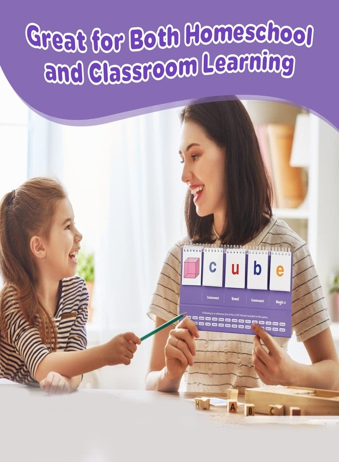 Aizweb Magic E Word Games,Phonics Games Flash Card for Preschool Kindergarten Classroom Must Haves,Spelling Reading Learning Games,Speech Therapy Montessori Educational Toy for Kid 3 4 5 Year Old - Image 5