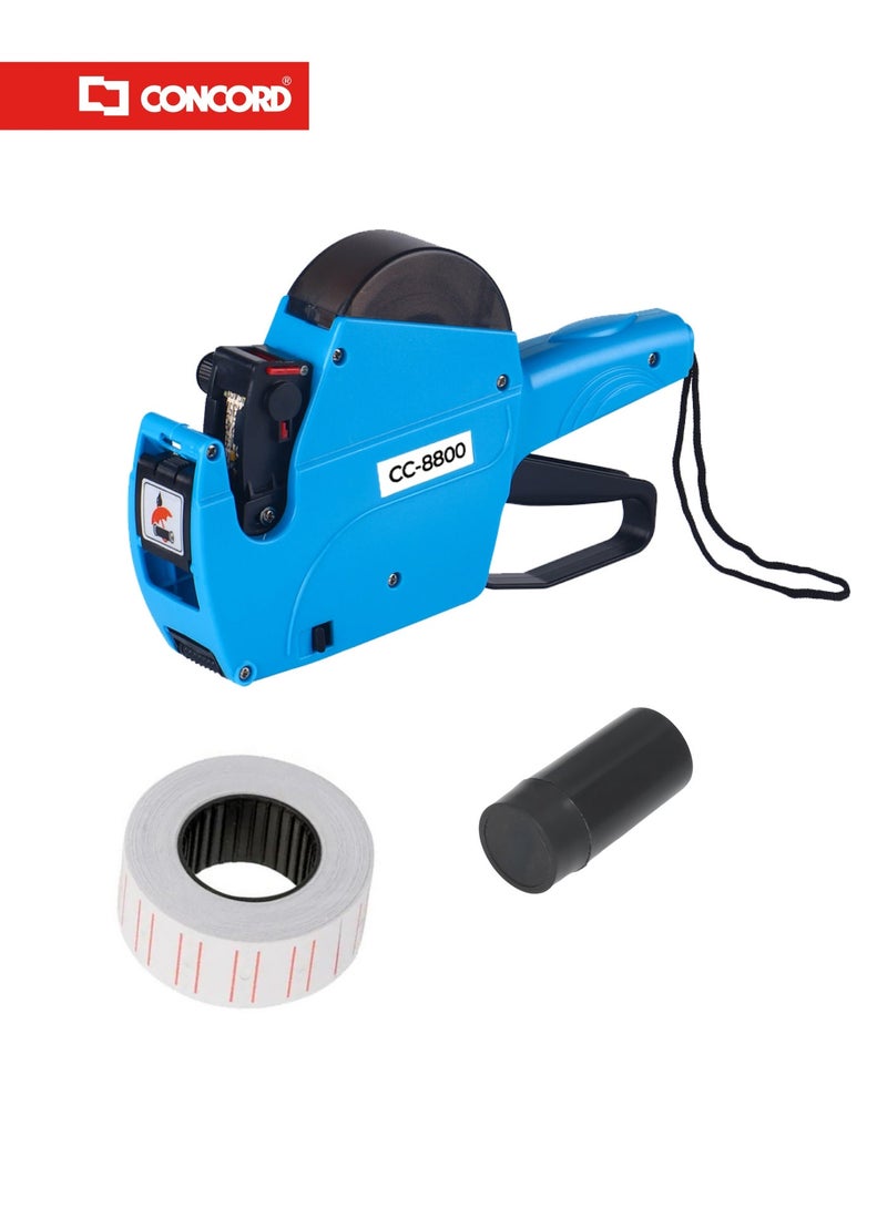 CONCORD Single Line Price Labeller Gun with Ink Roller and Labels, One Touch Open System, Smooth Printing - Image 2
