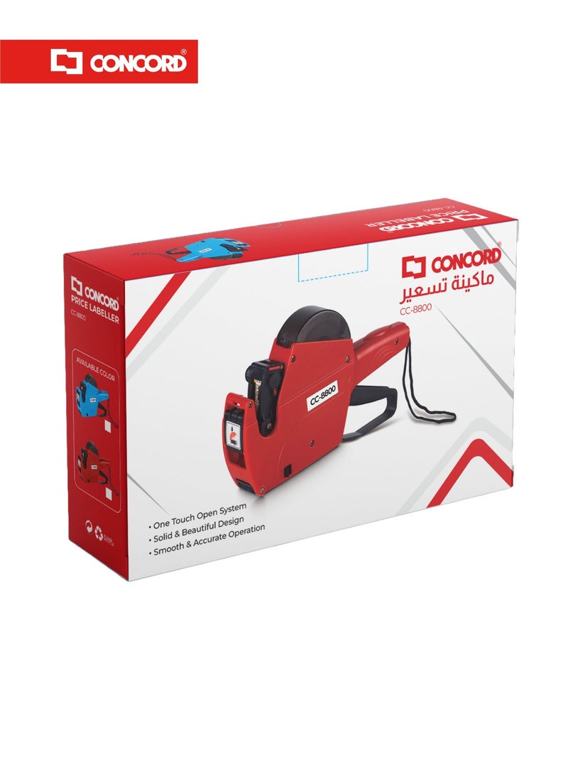 CONCORD Single Line Price Labeller Gun with Ink Roller and Labels, One Touch Open System, Smooth Printing - Image 4