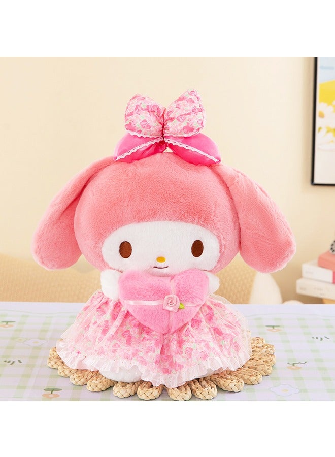 60cm Cartoon Pink Floral Skirt Melody Plush Doll Plush Toy Room Decoration Soft Doll Suitable for Children Gift Party Gift - Image 1
