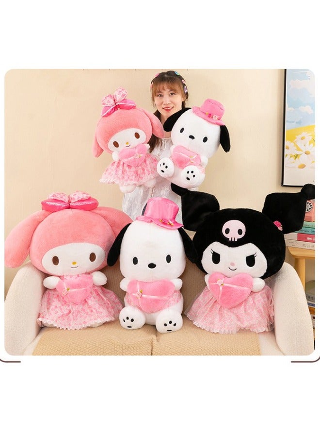 60cm Cartoon Pink Floral Skirt Melody Plush Doll Plush Toy Room Decoration Soft Doll Suitable for Children Gift Party Gift - Image 3