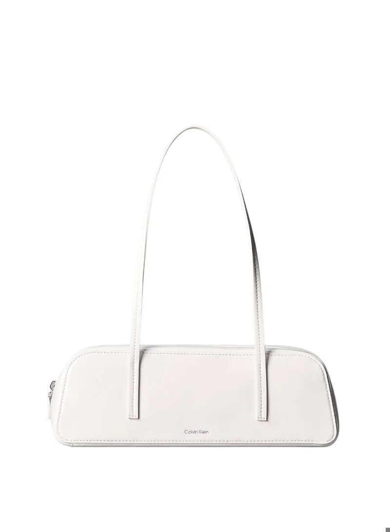 Glossy Foil Logo Bauletto Shoulder Bag