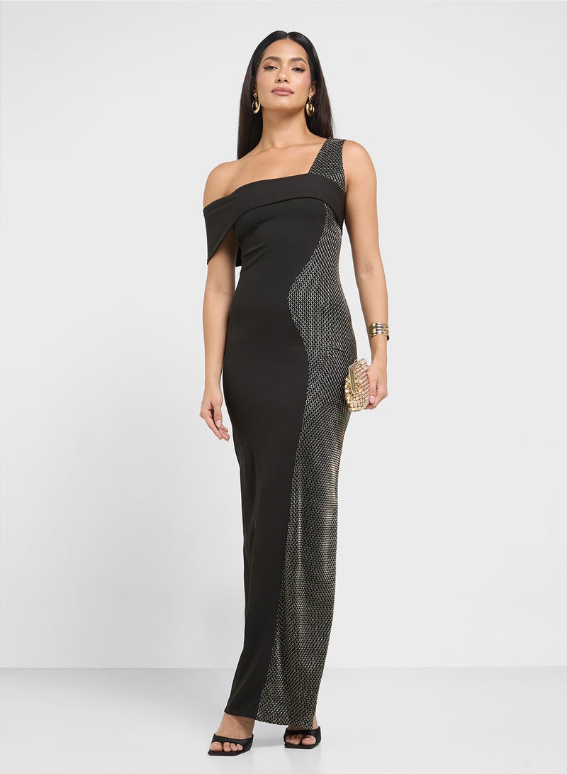 Namshi x Asymmetric Sheath Dress  - Image 1