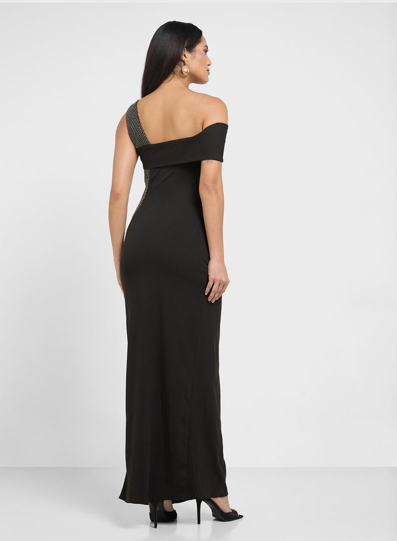 Namshi x Asymmetric Sheath Dress  - Image 2