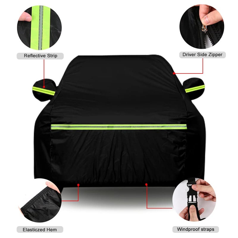 SPORTULI Car Covers Waterproof All Weather Replace for 2020-2025 Kia Sportage, 6 Layers Custom-Fit Outdoor Full Car Covers with Zipper Door for Snow Rain Dust Hail Protection (Sportage) - Image 4
