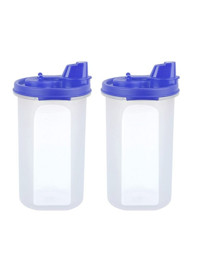 SIMPARTE Set of 2 Blue Plastic Oil Dispensers - 585ml Each - with Flip-Top Pouring Nozzle | Leak-Proof Oil Pourer Container for Cooking and Kitchen Use | Easy Flow, BPA-Free for Everyday Use - Image 3