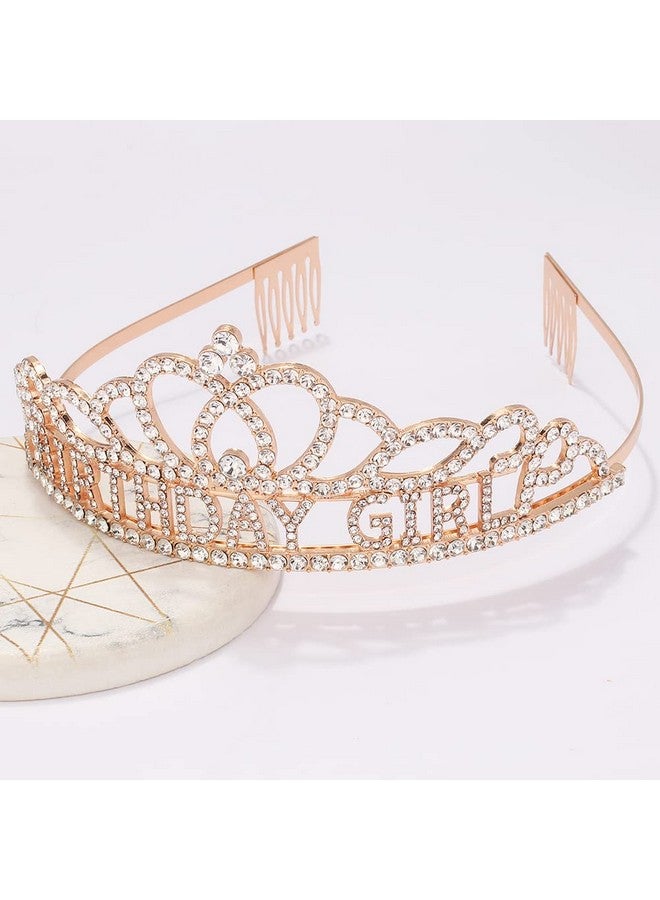 AOPRIE Diane Birthday Crowns For Women Gold Tiaras For Girls Crowns For Girls Rhinestone Crystal Decor Headband - Image 4