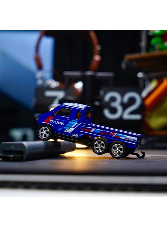 Cross-border 1:64 Mini Alloy RC Desktop Remote Control Car Dual-mode Bluetooth Remote Control Desktop Truck Toy Boy
