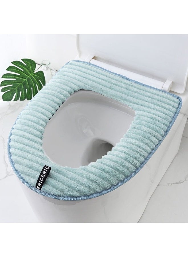 Toilet Seat Cover Washable Soft Warmer - Stretchable, Easy Installation (Assorted) - Image 1