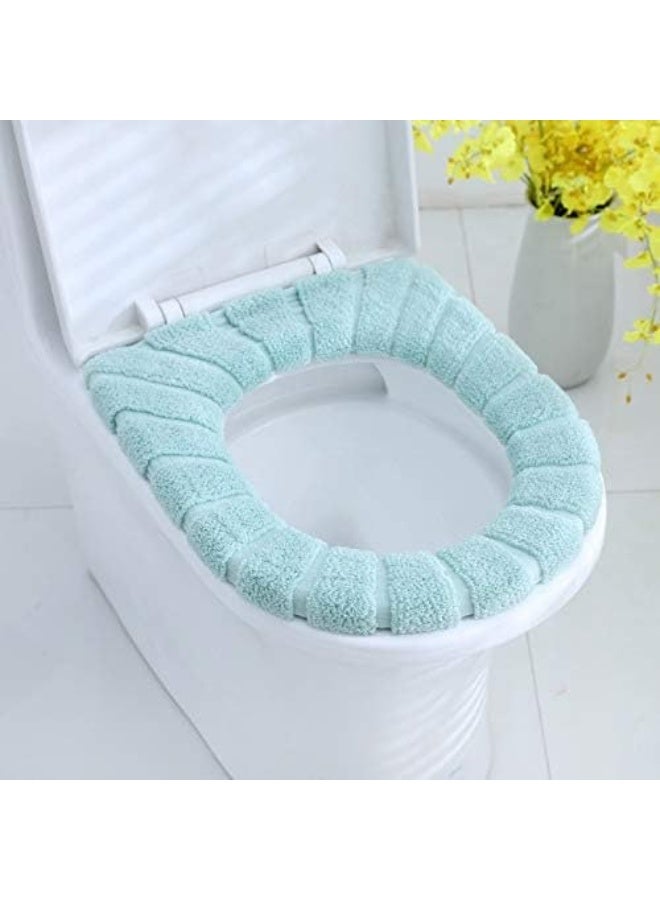 Toilet Seat Cover Washable Soft Warmer - Stretchable, Easy Installation (Assorted) - Image 2