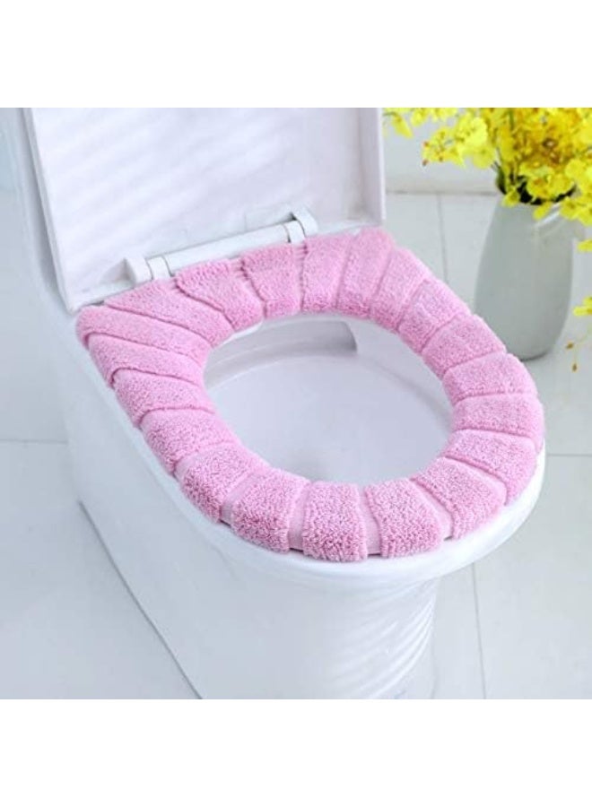 Toilet Seat Cover Washable Soft Warmer - Stretchable, Easy Installation (Assorted) - Image 4