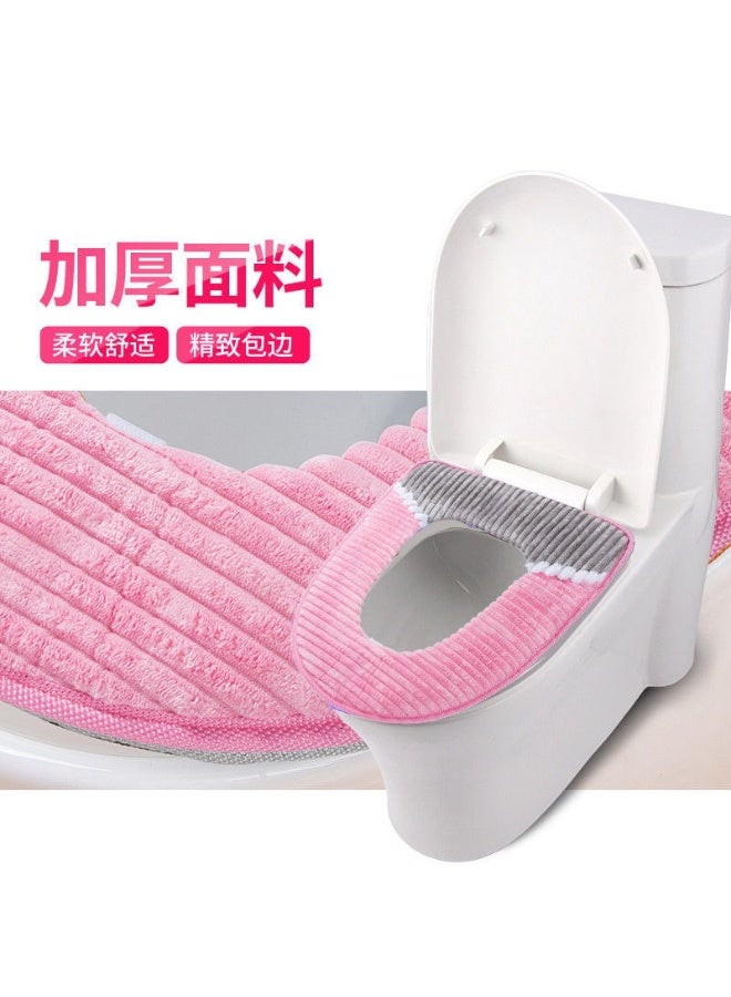 Toilet Seat Cover Washable Soft Warmer - Stretchable, Easy Installation (Assorted) - Image 3