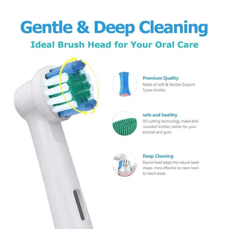 أرشفة فرشاة أسنان متوافقة مع فرشاة أسنان كهربائية Oral-B Braun، رؤوس استبدال للأنماط Vitality و Genius و Pro 1000 - Image 3