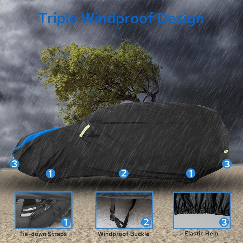 Avecrew Custom Fit Car Cover for Toyota RAV4 - Waterproof All Weather Protection - Image 4