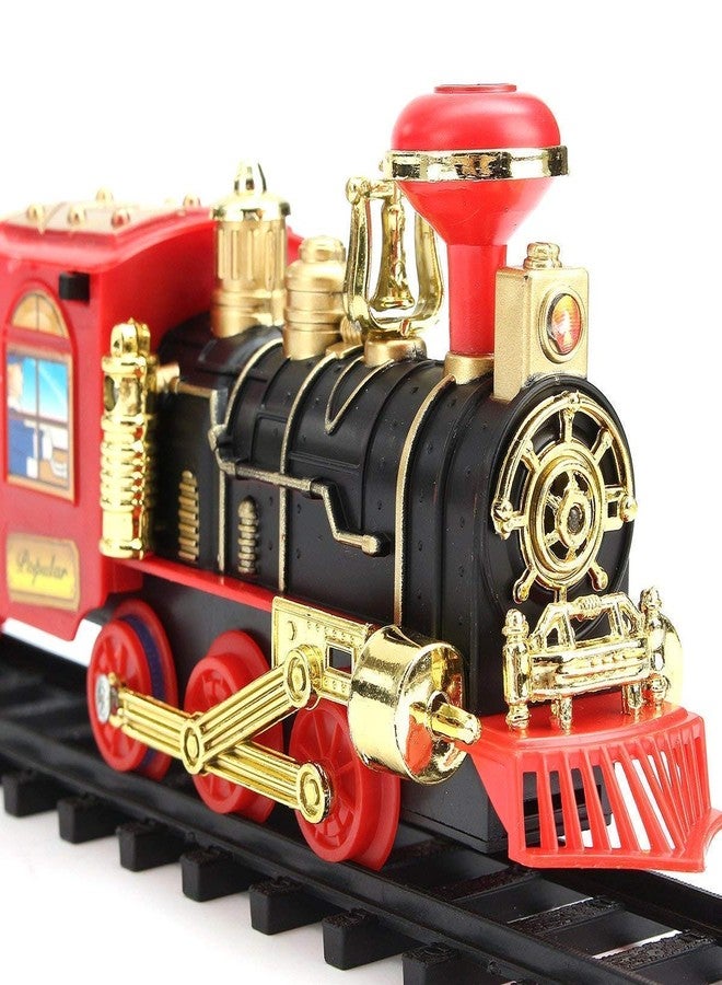OANGO Choo Choo Train with Track, Super Train Toys Choo Choo Vintage Train with Smoke Toy Set, Sound and Real Smoke with Flashlight for Kids Aged 3 Years and Above (Multicolour) - Image 3