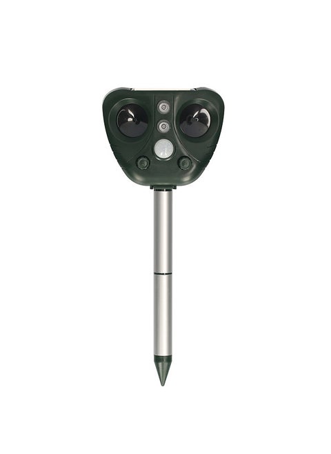 Solar Powered Ultrasonic Animal and Bird Repeller Universal Outdoor Solar Powered Motion Sensor Repellent with Flashing Light