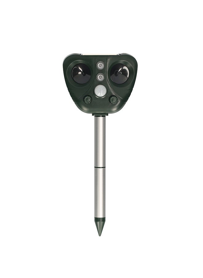 Solar Powered Ultrasonic Animal and Bird Repeller Universal Outdoor Solar Powered Motion Sensor Repellent with Flashing Light