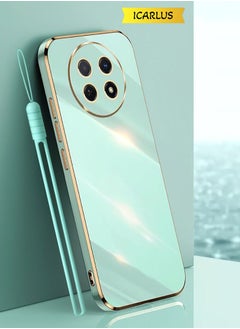 ICARLUS For Honor X9c 5G Case Glossy Electroplating TPU Protective Cover Gold-Green  - Image 1