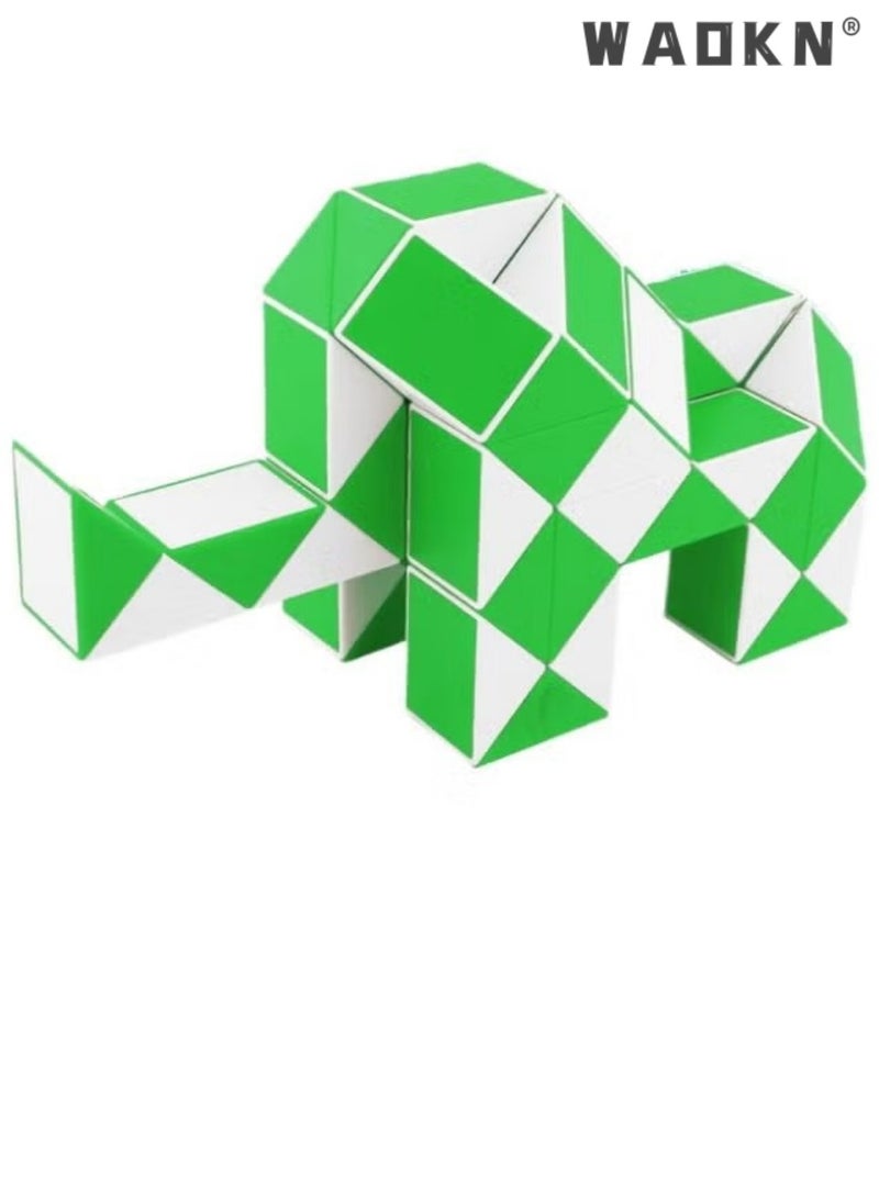 WAOKN Snake Puzzle 24 Blocks Twist Magic Snake Brain Teaser Sensory Toys, Small Gifts, Magic Cube Snake Toy, Twist Puzzle Toy for Children's Party and Party Bags, Children's Birthday Party 