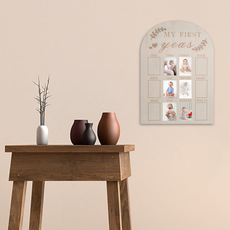 Baby First Year Photo Frame Newborn 12 Months Photo Board Photo Frame - Image 5