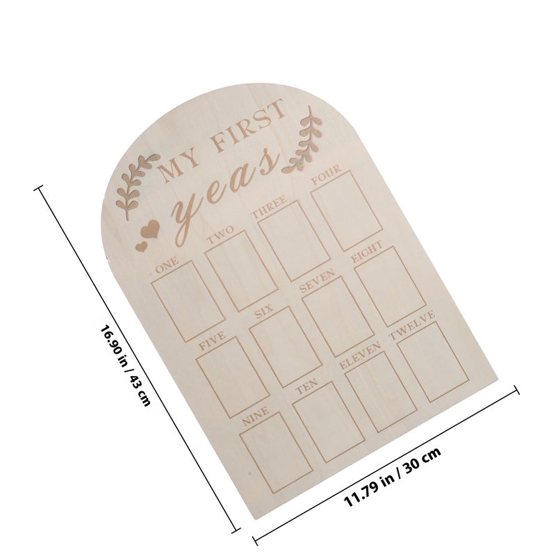Baby First Year Photo Frame Newborn 12 Months Photo Board Photo Frame - Image 2