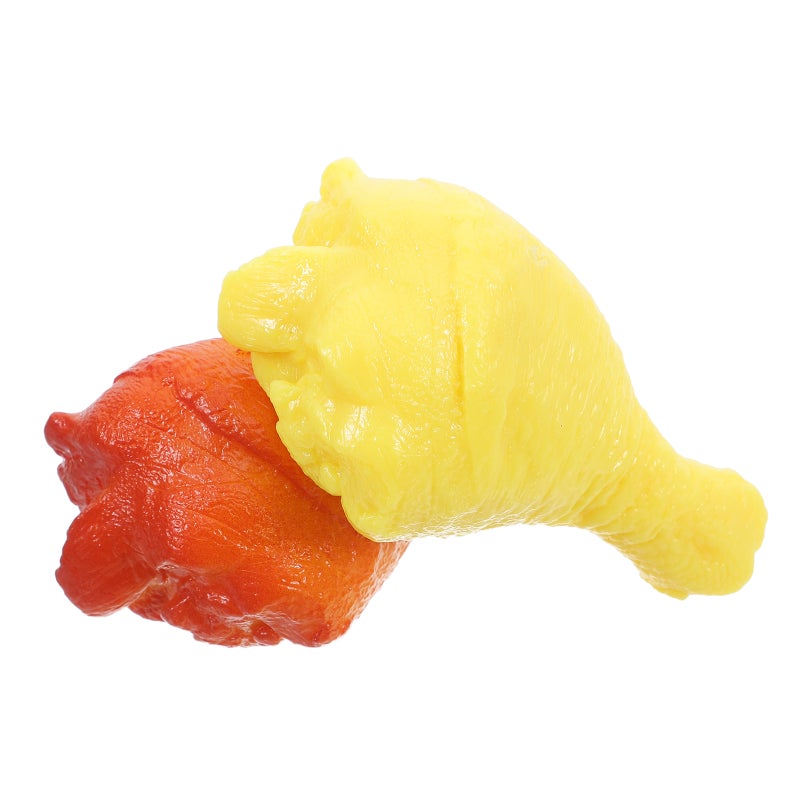 2pcs Realistic Fake Chicken Drumstick Prop: Pretend Play Food Model - Simulated Food Model For Photography Party Display Restaurant - Image 1