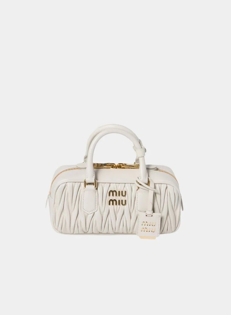 MIU Arcadie Top Handle Bag in Matelassé Nappa Leather Crossbody Shoulder - Image 1