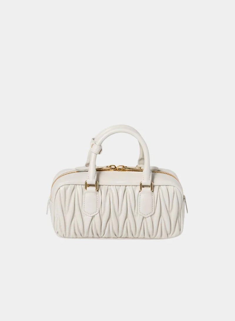 MIU Arcadie Top Handle Bag in Matelassé Nappa Leather Crossbody Shoulder - Image 5