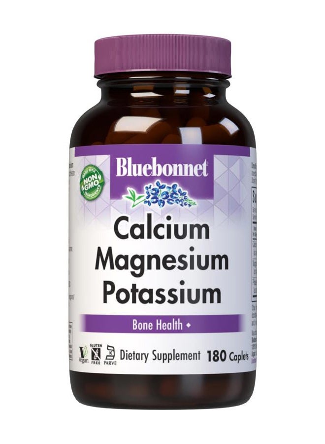 Bluebonnet Calcium Magnesium Plus Potassium Caplets, Off White, 180 Count - Image 1