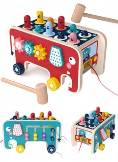 Lee Yon Wooden Hammering and Pounding Toys For Toddlers Educational Wooden Toy for Boys Girls Birthday Gift,Whack a Mole Game for Toddlers,Xylophone Gopher, Mouse and Hamster, Gift for 3+ Years， Multicolour  - Image 1