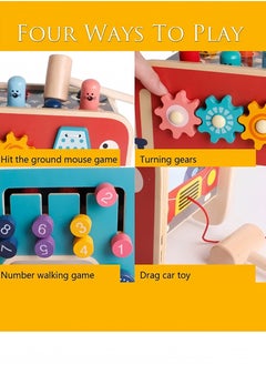 Lee Yon Wooden Hammering and Pounding Toys For Toddlers Educational Wooden Toy for Boys Girls Birthday Gift,Whack a Mole Game for Toddlers,Xylophone Gopher, Mouse and Hamster, Gift for 3+ Years， Multicolour  - Image 2