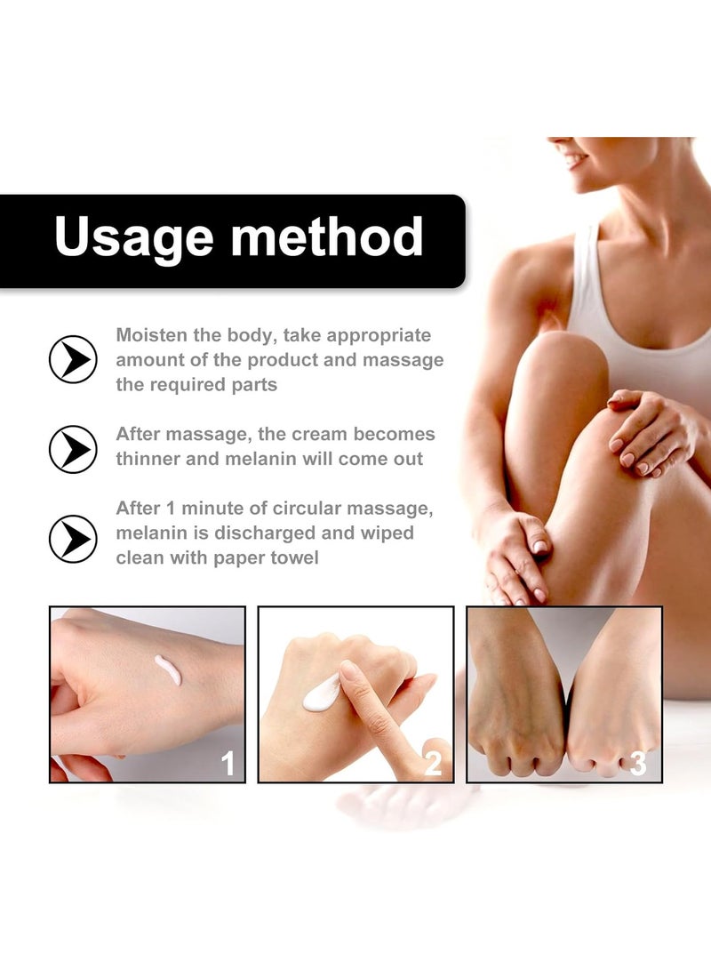 Jaysuing Body Whitening Cream - Mild Moisturizing Skin Bleaching Cream 30ml | Lighten Melanin Nourishing Inner Thigh Lightening Cream Skin Care for Women - Image 4