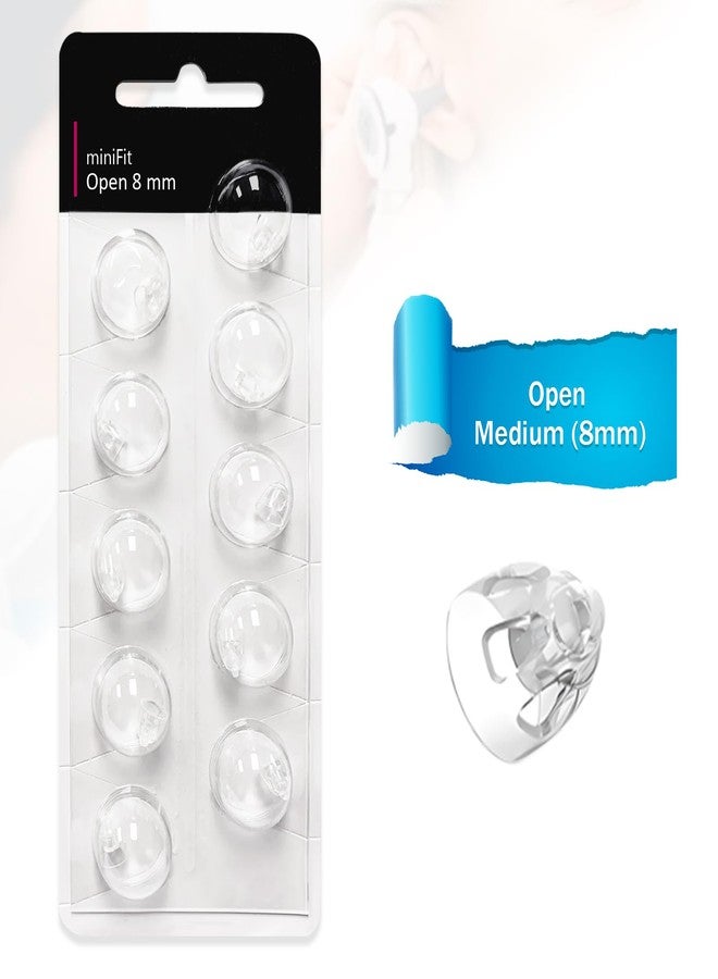 Phirunty Open 8mm-Hearing Aid Domes for Oticon Minifit, Oticon Hearing Aid Supplies, Replacements Parts Accessories Universal Oticon Domes for Hearing Aids Cleaning Kits (30 Pcs) - Image 2