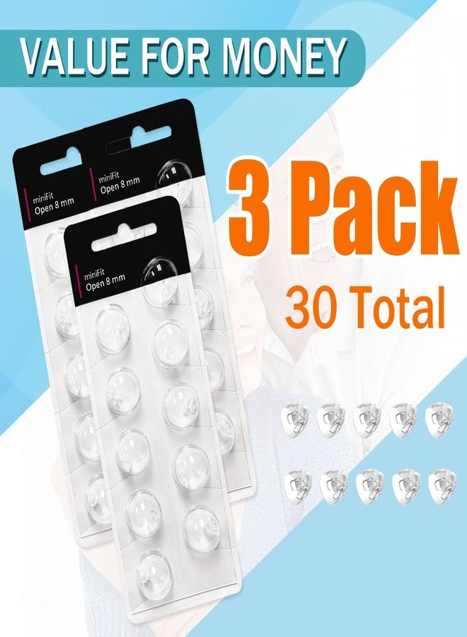 Phirunty Open 8mm-Hearing Aid Domes for Oticon Minifit, Oticon Hearing Aid Supplies, Replacements Parts Accessories Universal Oticon Domes for Hearing Aids Cleaning Kits (30 Pcs) - Image 5